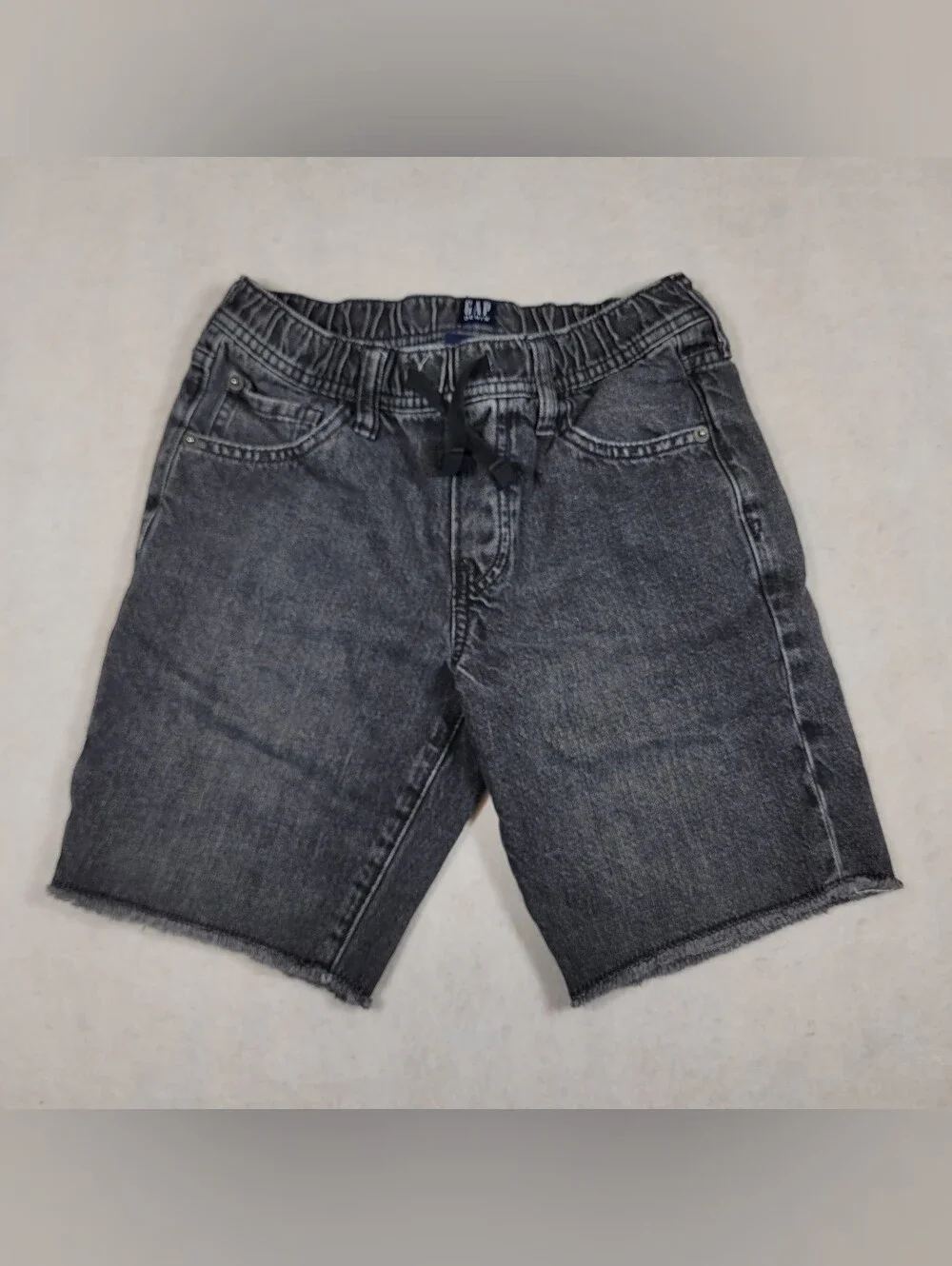 Gap Denim Kids Slim Pull-On Drawstring Black Denim Girls Shorts Sz XL 12